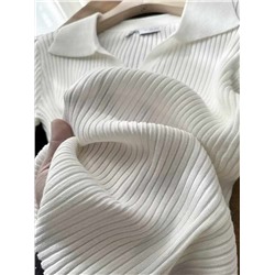 Женский лонгслив-поло в рубчик ZAR*A