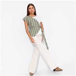 Блуза с имитацией многослойности, Все взгляды - на прекрасное (яркая)