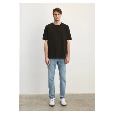Mavi Stretch Siyah Basic Tişört Loose Fit / Bol Rahat Kesim 0610136-900