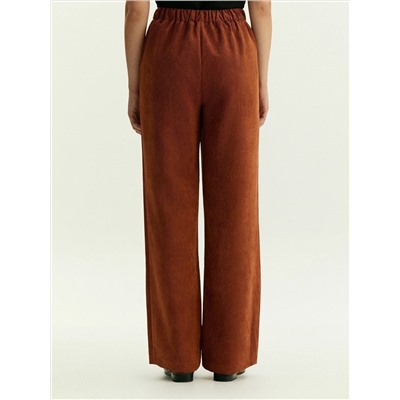 Вельветовые брюки прямого кроя на резинке, D210/planch