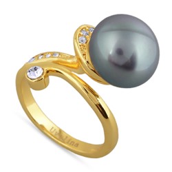 Кольцо (Майорка 12мм серо-голубая; покрытие золото), Есть комплект