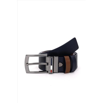 Erkek Çift Taraflı Lacivert Kemer
