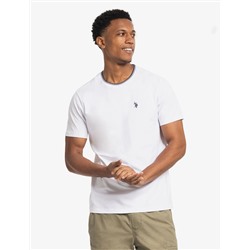 TIPPED CREW NECK COLLAR T-SHIRT