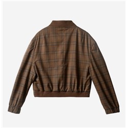 Модная повседневная клетчатая куртка с воротником-стойкой