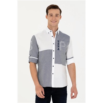 Erkek Lacivert Uzun Kollu Gömlek