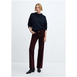 Pantalón flare tiro medio pana
