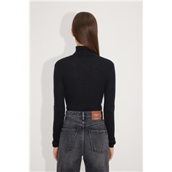 Jersey de lana y pelo de camello Negro