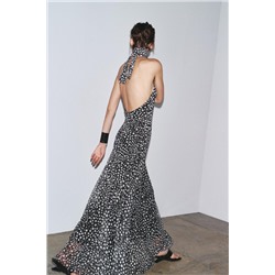POLKA DOT HALTER DRESS