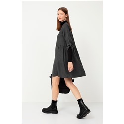 Vestido camisero Gris oscuro