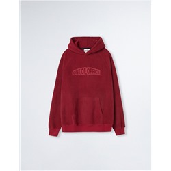 Hooded Sweatshirt, Men, Dark Red