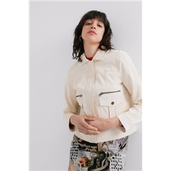 Chaqueta PU bolsillos