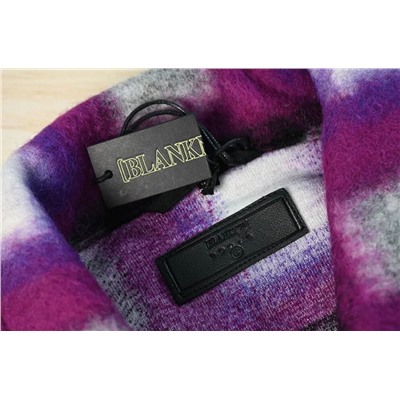 Женское модное однобортное шерстяное пальто с отворотом в клетку из шерстяной смеси с начесом