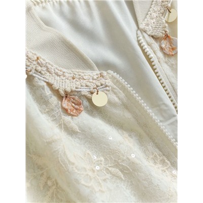 Красивый ажурный бомбер / куртка на молнии