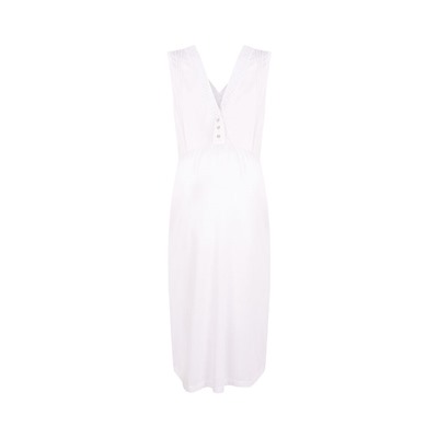 Camisón midi "maternity" algodón blanco