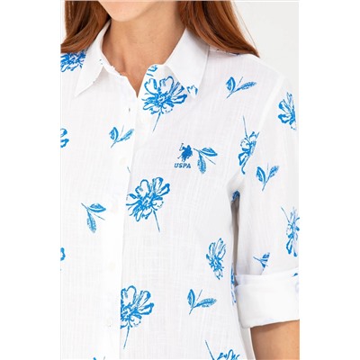 Kadın Saks Uzun Kollu Gömlek