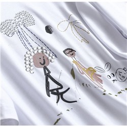 Женская футболка с интересным принтом   ДЖЕЙ*ЭН*БИ*УАЙ