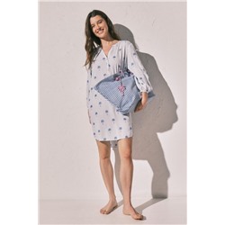 Camisola corta rayas palmeras