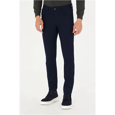 Erkek Lacivert Kanvas Pantolon