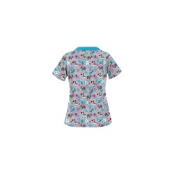 UA Jungle Love Silver Print Scrub Top