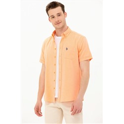 Erkek Turuncu Kısa Kollu Gömlek