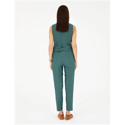 Yeşil Carrot Fit Keten Pantolon
