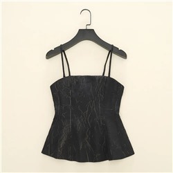 Женский топ из фактурной ткани со съёмными бретелями, экспорт в Россию ЗАРИН*А