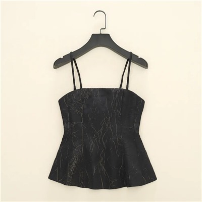 Женский топ из фактурной ткани со съёмными бретелями, экспорт в Россию ЗАРИН*А