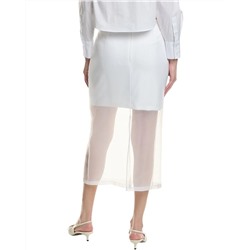 Kenneth Cole    Sheer organza pencil skirt