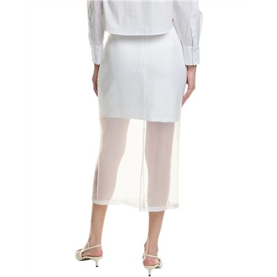 Kenneth Cole    Sheer organza pencil skirt