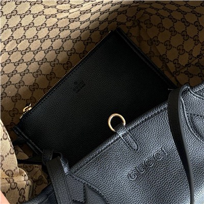 Большая вместительная двухсторонняя сумка-тоут ГУЧЧ*И