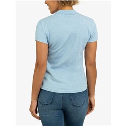 SPLIT NECK RIBBED POLO SHIRT