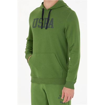 Erkek Yeşil Basic Sweatshirt