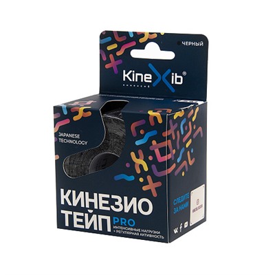 Кинезио тейп "Pro", 5 м x 5 см, чёрный