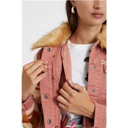 Chaqueta vaquera bimateria cuello desmontable