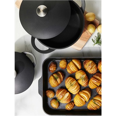 Форма для запекания, 38x28.5x5.5 см, чёрная, с покрытием, Agile
