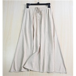 Хлопковая юбка с эластичной талией и завязками