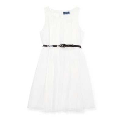 GIRLS 7-16 Pleated Chiffon Dress