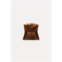 CORDUROY STRAPLESS TOP