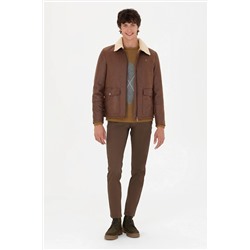 Erkek Taba Deri Ceket