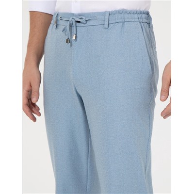 Açık Mavi Slim Fit Kumaş Pantolon
