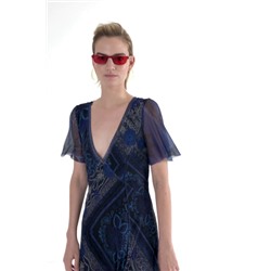 Vestido evasé doble capa