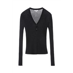 Top de lana Negro