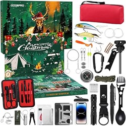 Advent Calendar 2025, Survival Kit for Men, 24 Days Christmas Countdown Advent Calendar, Unique Christmas Gifts for Men Dad Husband, Holiday Surprise Gifts for Fishing Hunting Hiking