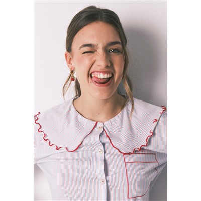 Pijama largo algodón cuello bobo