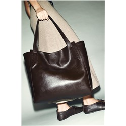 MAXI SHOPPER BAG WITH HANDLE DETAIL
