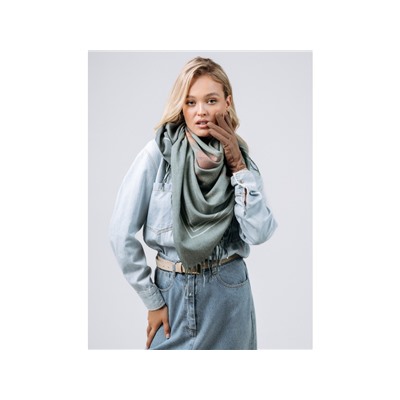 Платок Lanotti двухсторонний Сердце природы зелёный/№60