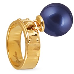 Кольцо (Майорка 14мм черничная; покрытие золото), Есть комплект