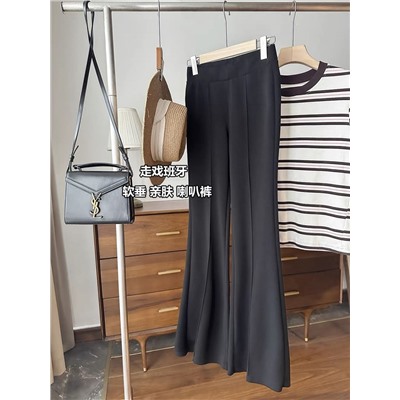 Женские мягкие эластичные брюки клёш из смесового модала СТРАДИВАРИУ*С