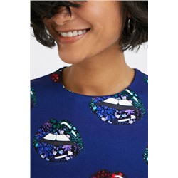 Vestido corto slim labios