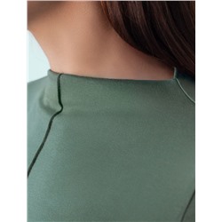 Джемпер с цельнокроеным воротом из премиального хлопка